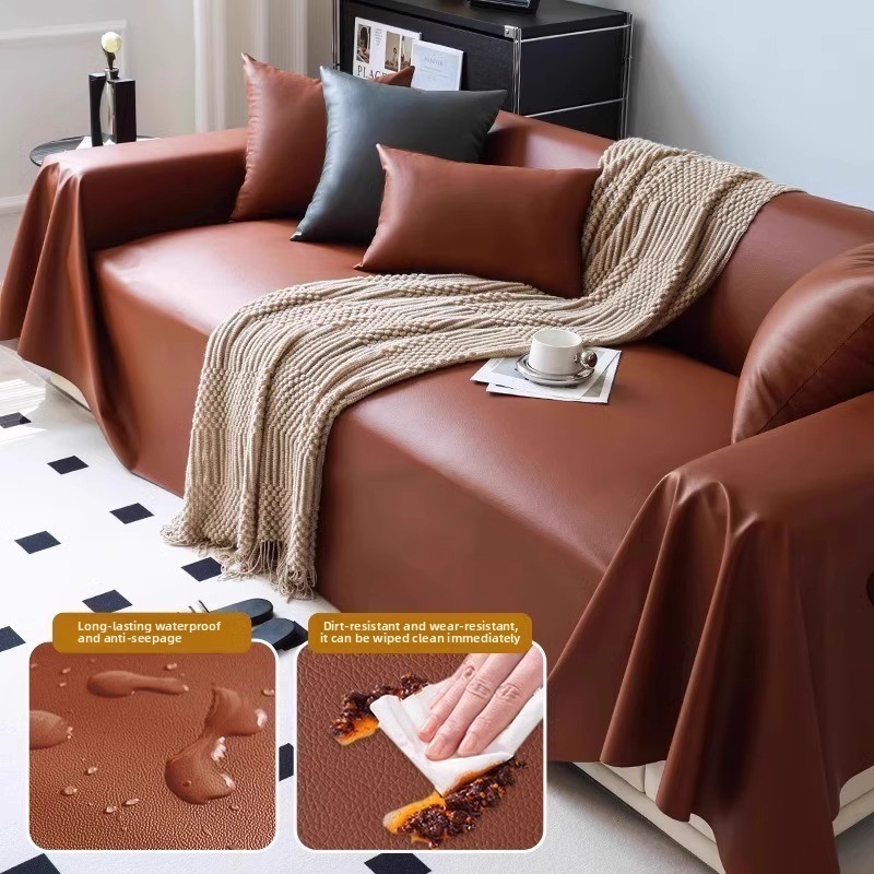 Vải bọc ghế sofa PU đa năng, khăn phủ toàn bộ, chống bụi, kèm đệm