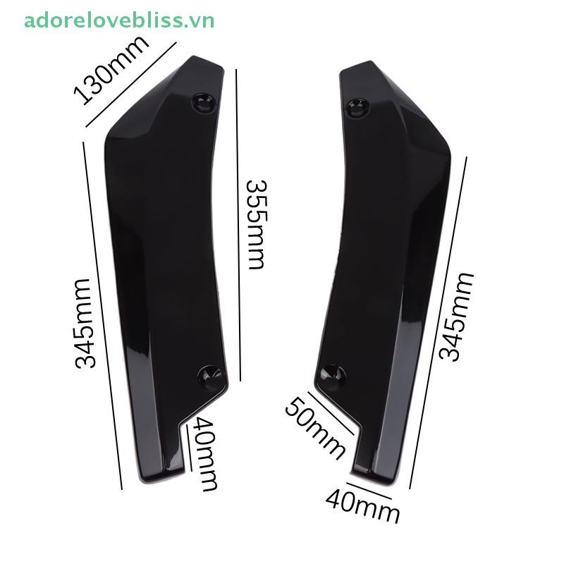 THÊM 1 Cặp Sợi Carbon Winglets Váy Bên Nối Dài Đa Năng Xe Phía Trước Phía Sau Dải Ốp Lưng Môi Spoiler Khuếch Tán Bộ Chia Bảo Vệ BSS