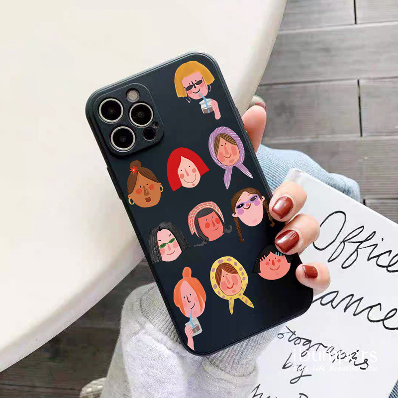 ibumpers Ốp Điện Thoại iPhone Họa Tiết Người Phụ Nữ Sành Điệu Mát Mẻ Cho IPhone 16 15 14 12 13 11 Pro Max IP 7 8 Plus X XS XR Ốp Lưng Silicon Mềm Chống Sốc