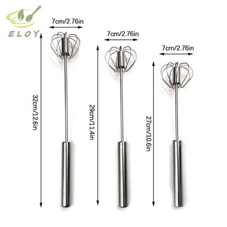 [ELOY] Máy đánh trứng bằng thép không gỉ 304 Máy đánh trứng bán tự động Máy trộn tay bằng tay Máy khuấy trứng tự xoay Phụ kiện nhà bếp Dụng cụ trứng VN