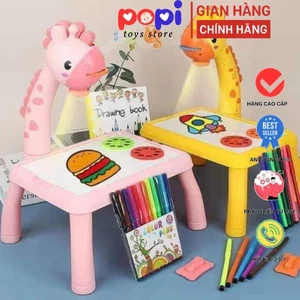 Bàn Vẽ Hươu Cao Cổ Có Đèn Chiếu Tranh Tô Màu và Nhạc – Bàn Vẽ Đa Năng Thông Minh Cho Bé