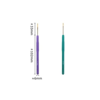 Kim Móc Len Cán Dẻo, Kim Móc Len Thiết Kế Nhỏ Gọn, Dễ Sử Dùng Nhiều Màu Sắc Đủ Các Size 2-10mm|Nguyên liệu đan móc FE123