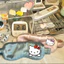 YT4 Phim Hoạt Hình HelloKitty In Mắt Mặt nạ Silk Blackout Eye Mask Mềm Mại Và Thoải Mái Cho Văn Phòng Ngủ