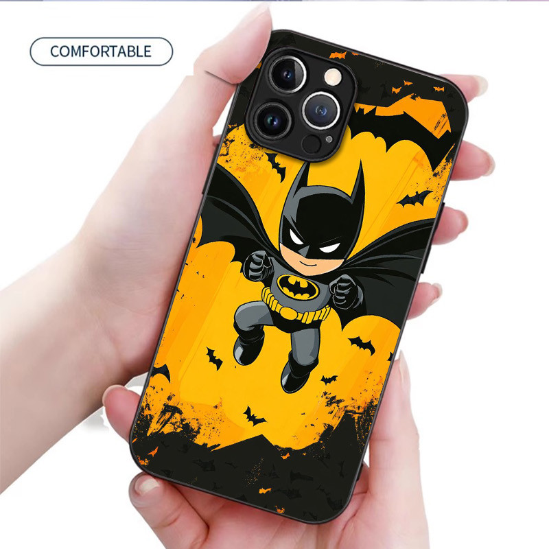 Ốp Điện Thoại Thủy Tinh batman 10 Cho IPhone 16 15 14 13 12 11 Pro XR XS Max Plus Mini X XR 8 7 6s SE2 / 3