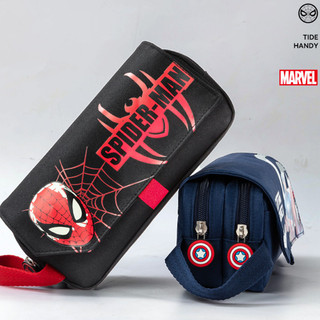 YT4 Người Nhện Hộp Đựng Bút Sinh Viên Túi Bảo Quản Dung Tích Lớn Captain America Túi Văn Phòng Phẩm
