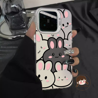 Vỏ Thỏ Hoạt Hình Cho Xiaomi 15 Pro 14T Pro 14 13 13T 12 12T 12S 12X Mi 11 Pro Ultra 10 Lite 10s Civi 4 Pro Vỏ Điện Thoại Dễ Thương Bảo Vệ Ống Kính Ốp Lưng Mềm Chống Sốc