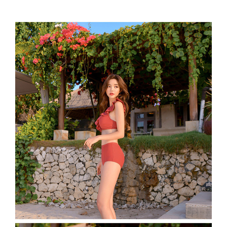 Bikini hai mảnh ngực nhỏ sexy che bụng giảm cân bảo thủ đồ bơi nghỉ dưỡng suối nước nóng