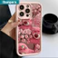 ibumpers Ốp Lưng IPhone Đẹp Hoa Hồng Dâu Họa Tiết Gấu Ốp Điện Thoại Dày Dặn Silicon Mềm Chống Sốc Chống Bẩn Cho IPhone 16 15 14 12 13 11 Pro Max IP 7 8 Plus X XS XR