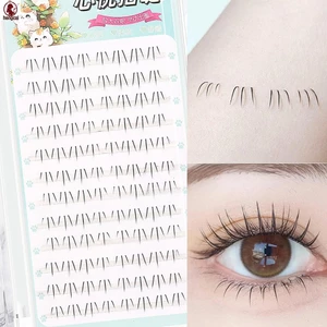 C Curl Lông mi phân đoạn dưới Wispy tự nhiên dưới lông mi giả