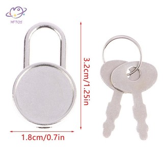 HFTOY 1 Bộ Khóa Hình Tròn Màu Khóa Phần Cứng Có Khóa Chìa Khóa Cho Hành Lý Du Lịch Cưới Hộp Trang Sức Nhật Ký Vali Sách ~
