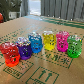 Hộp 24 chai slime hình thú bắt mắt, chất nhờn ma quái, đồ chơi xả stress