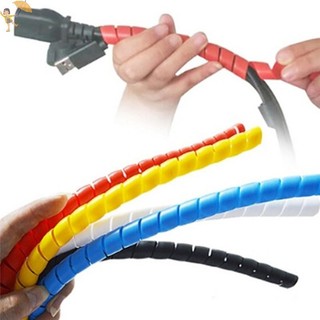[Gou] 1m 10mm / 14mm Nhiều Màu Sắc Xoắn Ốc Dây Tổ Chức Bọc Ống Chống Cháy Cáp Tay VN