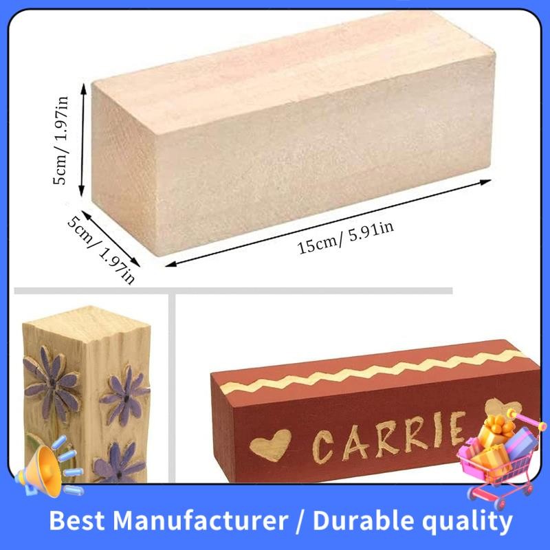 Khối gỗ khắc lớn Khối gỗ Whittling Khối khắc gỗ trầm Bộ gỗ mềm chưa hoàn thiện dành cho người mới bắt đầu chạm khắc