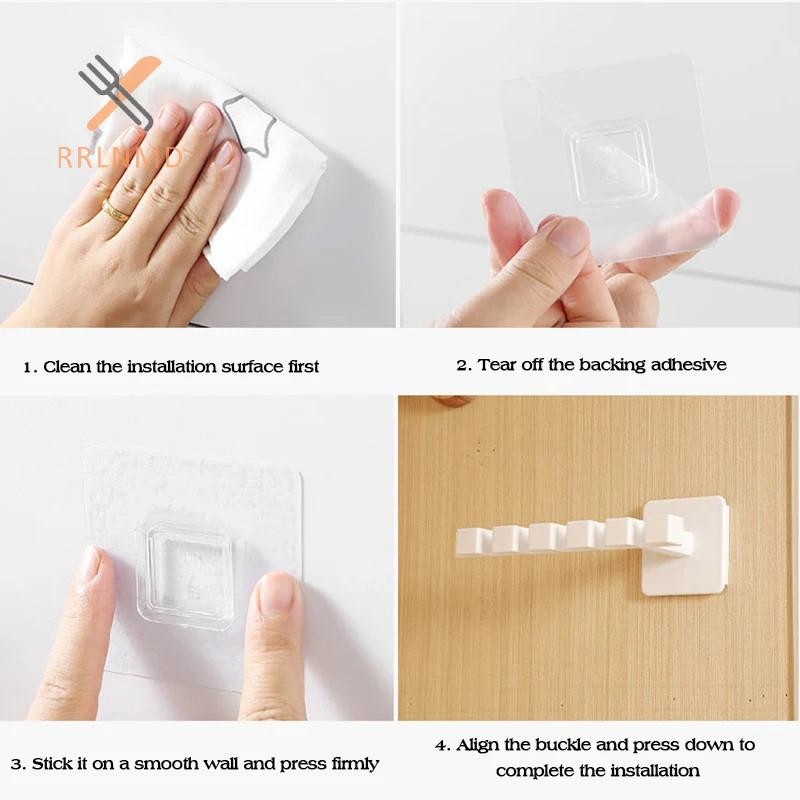 RRLNMD 6 Móc Mũ Giá Đỡ Mũ Móc Treo Hình Chữ L Bóng Chày Giá Để Đồ al Treo Tường Mũ Thắt Lưng Tổ Chức Móc MỚI