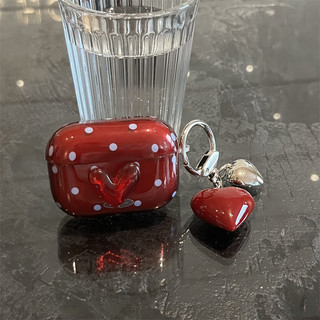 Bodian Wine Red Love cho AirPods 1 / 2 3 Pro Pro2 pro3 Airpod4 Bộ tai nghe Vỏ bảo vệ Bluetooth không dây AirPods Pro i3 i4 pro3 Vỏ bảo vệ tai nghe