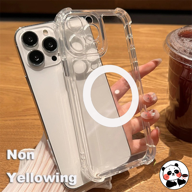 Vỏ Từ Tính Cho Huawei P60 Art P50 P50e P40 P30 P20 P10 P9 Mate 60 50 40 30 20X 10 9 Pro Plus Lite 2019 Vỏ Sạc Không Dây Trong Suốt Bốn Góc Vỏ Điện Thoại Mềm Chống Sốc