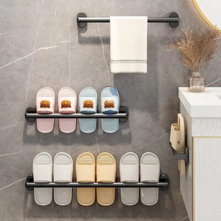 Giá treo dép, giá treo khăn nhà tắm dán tường tiện lợi nhôm phun sơn tĩnh điện , Không cần đục lỗ, kích cỡ đa dạng SUNND