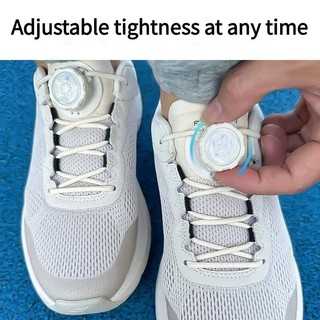 Dây Giày Tự Động Không Thắt Lưng Xoay Khóa Đàn Hồi Dây Giày Thể Thao Người Lớn Trẻ Em Unisex 4 Mm Vòng Dây Giày Phụ Kiện