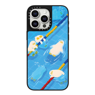 Dancing Duck Glass Vỏ điện thoại cứng cho iPhone 16ProMax 16Pro 16Plus 15ProMax 14 13 12 11 Vỏ bọc hoàn toàn Vỏ Acrylic phía sau chống sốc