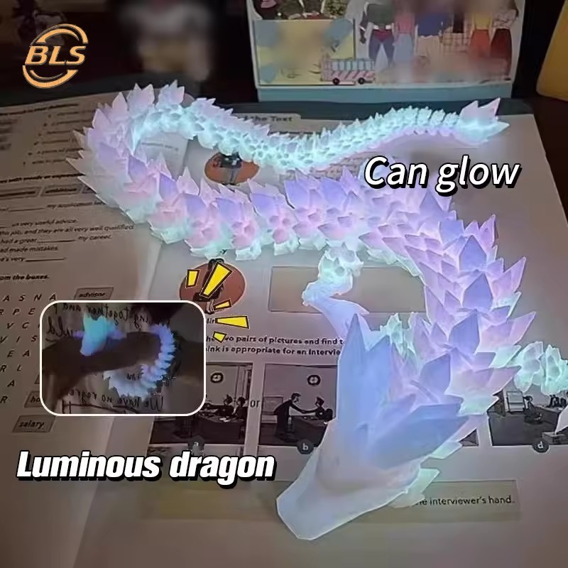 Diy có thể uốn cong 3D in hình rồng pha lê phát sáng - Phòng trẻ em Đêm ...