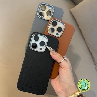 Ốp Da Cho iPhone 16 Pro Max 15 14 Plus 13 12 Mini 11 Pro Max XR XS Max X 8 7 6 6s Plus SE 2022 2020 SE3 SE2 Ốp Lưng Kinh Doanh Đơn Giản Ốp Điện Thoại Mềm Chống Sốc Dễ Thương