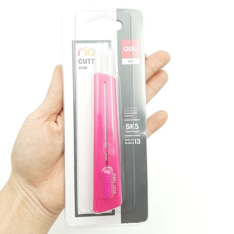 Dao rọc giấy Deli 2038/ lưỡi dao Deli nhỏ.