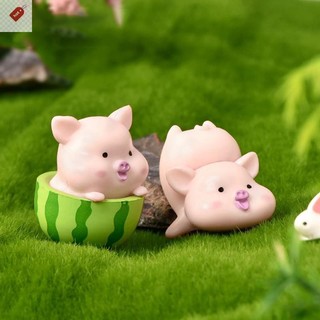 ALIK 7 Cái / bộ Hoạt Hình Lợn Động Vật Búp Bê Đồ trang trí Tượng Tượng Trang Trí Thu Nhỏ VN