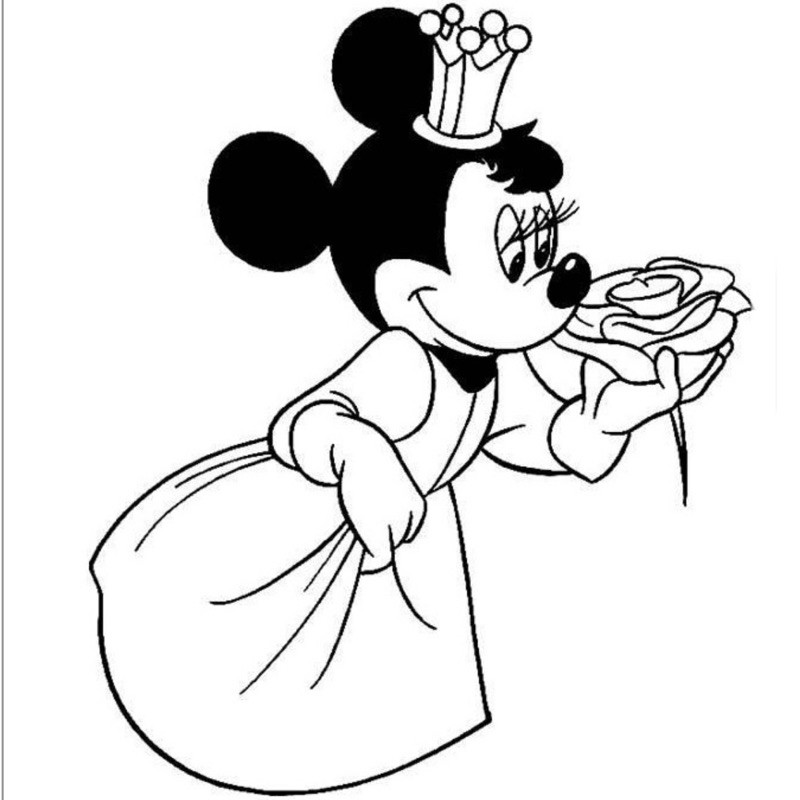 Minnie Mouse Walt Disney - Set 50 Tờ Tranh Tô Màu A4 A5 Dành Cho Màu ...