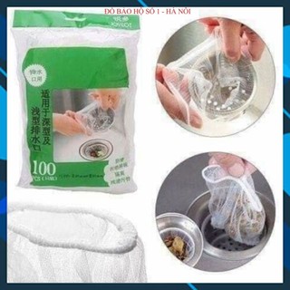 TÚI LỌC RÁC BỒN, CHẬU RỬA BÁT túi 100 chiếc, túi lưới loc rác