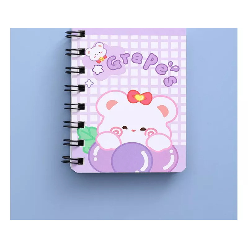 [ 3 CUỐN ] Sổ lò xo mini, giấy kẻ ngang cỡ A7 nhiều hình cute dễ thương ( ngẫu nhiên)