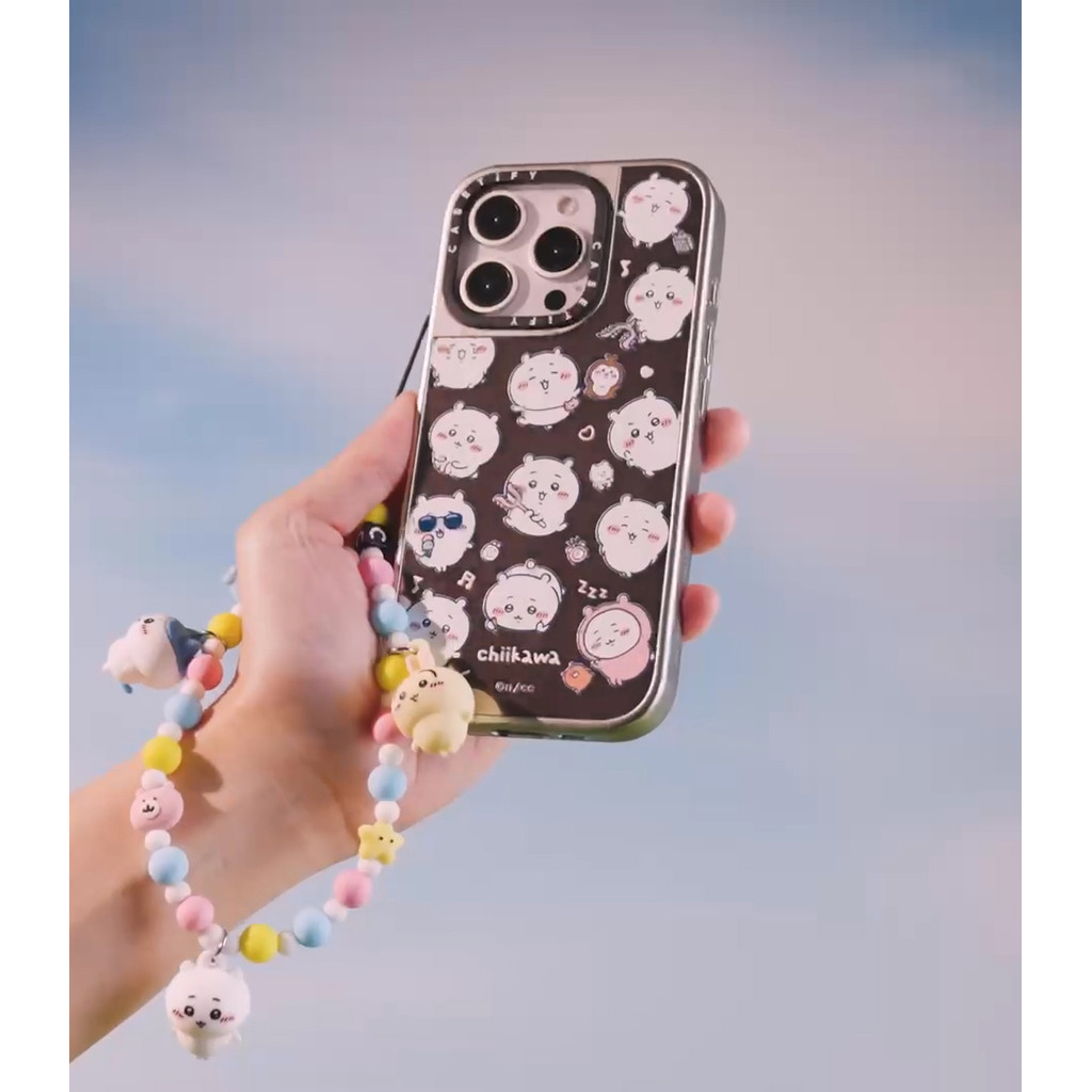 Ốp điện thoại Họa Tiết CASETiFY XChiikawa Medley - Phiên Bản Hồng Hút Từ Tính Đen & Bạc Gương IPhone IPhone 16 15 14 13 12 Pro Max Plus Ốp điện thoại Cứng Có Hộp Khắc logo
