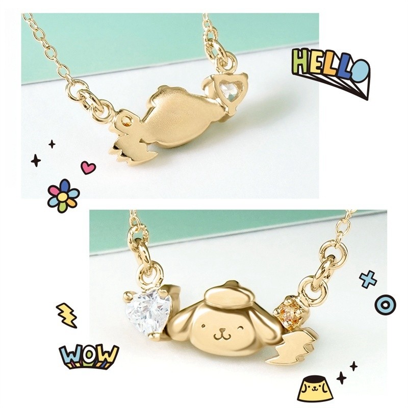 Love & Peace Series-Pompompurin Pudding Dog Vòng Cổ Mặt Dây Chuyền Hoạt Hình Dễ Thương Cô Gái Quà Tặng Sinh Nhật