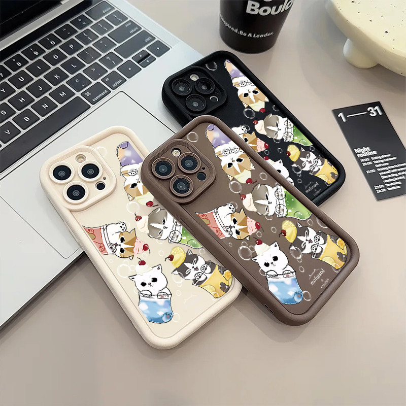 Ốp Điện Thoại Mèo Mifusand Dễ Thương Cho Samsung Galaxy M34 M31 M51 M30S M23 M20 M11 M15 M16 F06 J4 J6 Plus J7 Core J8 A10 A01 A31 A02 S20 Ultra Ốp Lưng Trái Cây Mùa Hè
