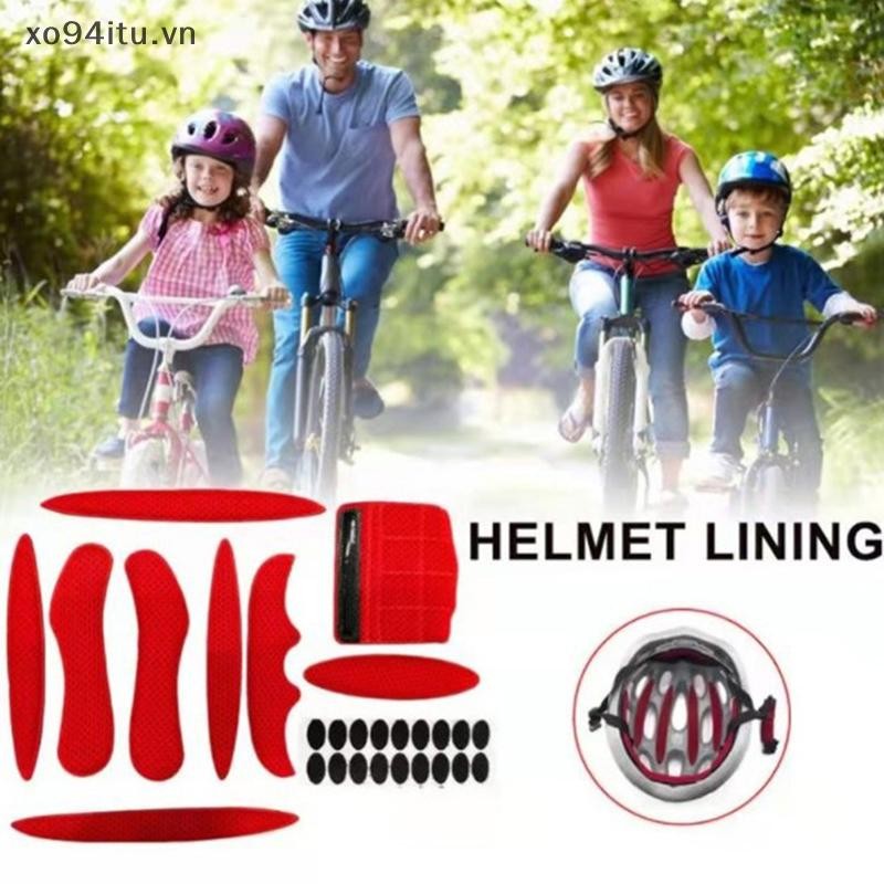 XOITU 1 Bộ Đa Năng Xe Đạp / Xe Máy Mũ Bảo Hiểm Bên Trong Bộ Đệm Lót Miếng Bọt Biển Thay Thế Miếng Lót Mũ Bảo Hiểm Bộ Với Lưới Côn Trùng VN