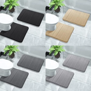 Bộ thảm phòng tắm chống trượt Treeling Thảm tắm Flannel Thảm thấm mềm có thể giặt được