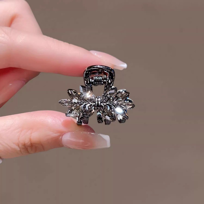 MAUROPOLI Kẹp Tóc Pha Lê Nhỏ Nơ Phiên Bản Hàn Quốc Hợp Kim, Gãy Tóc, Nổ Tóc, Sẵn Sàng