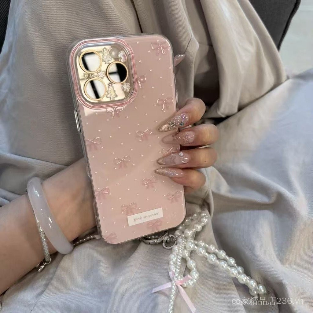 [Giảm giá hấp dẫn] Ốp lưng bướm hồng ngọc cho iPhone 13/14/15/12 Pro/11/XS/XS Max