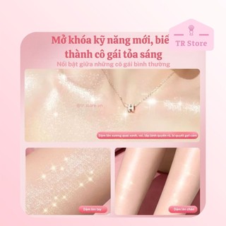 Bông phấn nhung lụa highlight kim tuyến Gecomo - Bắt sáng cho mặt và toàn thân