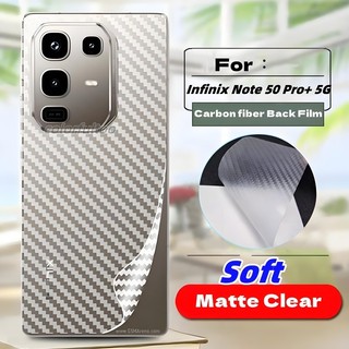 Phim Sợi Carbon Mặt Sau Cho Infinix Note 50 Pro + Plus 50S 50X Edge Note50Pro Note60Ultra 60Pro 4G 5G Phim Mềm Bảo Vệ Trong Suốt Full Cover Miếng Dán Bảo Vệ Màn Hình Chống Trầy Xước
