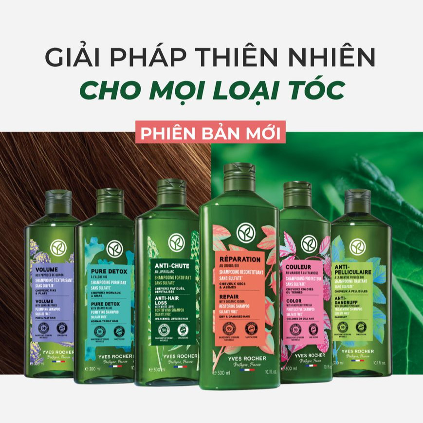 Ảnh Bộ gội xả thiên nhiên không Sulfate không Silicon Yves Rocher 300mlx200ml (nhiều phân loại) 3