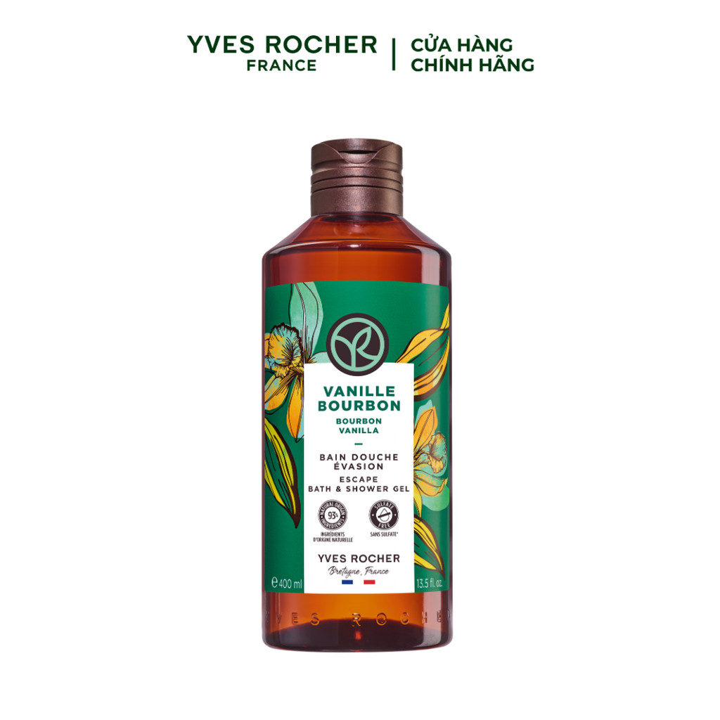 Ảnh Combo 3 sữa tắm thiên nhiên Yves Rocher hương hoa Tiaré - vani - hoa hồng 400mlx3 2