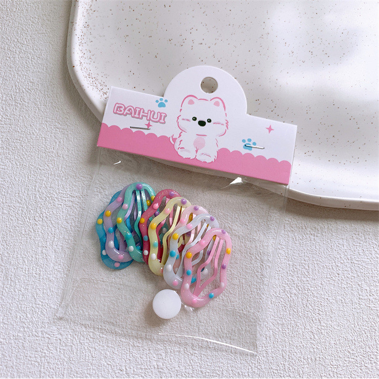 8 Cái / bộ Kẹp Tóc Bé Gái Jelly Màu Ngôi Sao Kẹp Tóc