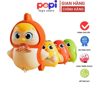 Đồ Chơi Vặn Cót Gà Nối Đuôi Nhau Gà Con Chạy Theo Hàng Vui Nhộn, Kích Thích Bé Tập Bò, Không Cần Pin