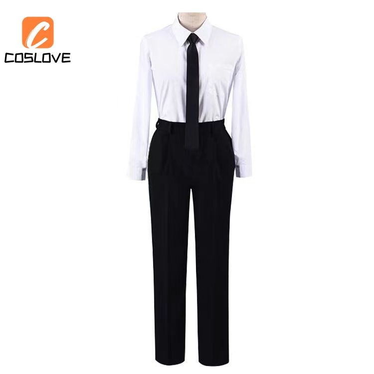 Anime Cưa Xích Người Makima Cosplay Quần Áo Trọn Bộ Trang Phục Trang Phục Cho Người Phụ Nữ Đen Đồng Phục Hóa Trang Tiệc Halloween