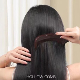 [Còn hàng] Lược Massage chống gàu EARTHLYCO, Lược chia tay chống tĩnh điện rỗng, Dụng cụ tạo kiểu tóc chống rối di động Chăm sóc sức khỏe tóc