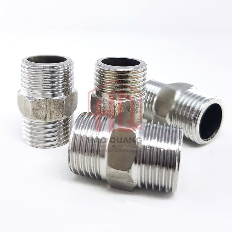Kép Inox Ren Ngoài 21,27,27-21 – Nối Ống Nước, Khí Nén, Chống Gỉ