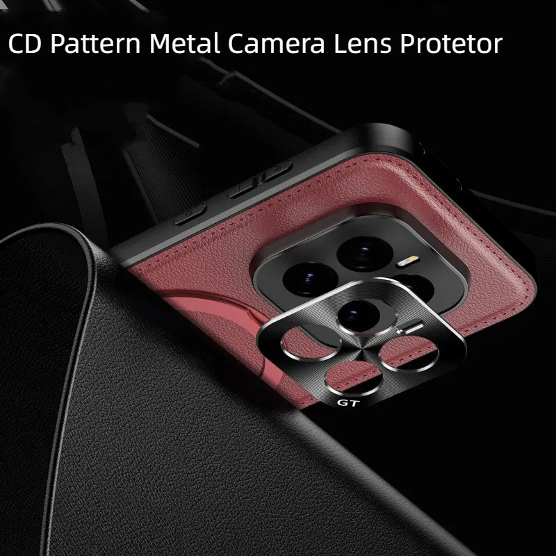 Dành Cho Honor GT Pro GTPro Ốp Lưng Da PU Sang Trọng 360o Giá Đỡ Vòng Từ Tính Kim Loại Bảo Vệ Ống Kính Máy Ảnh PC Vỏ Điện Thoại Cứng Cho Honor GT Pro