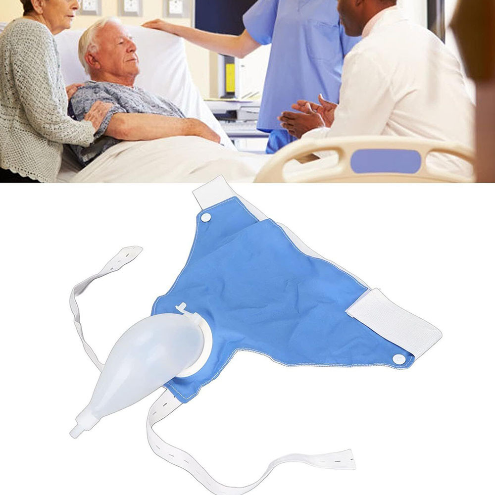 Silicone urine collection device suitable for the elderly. Silicone urine bag with leak-proof connector