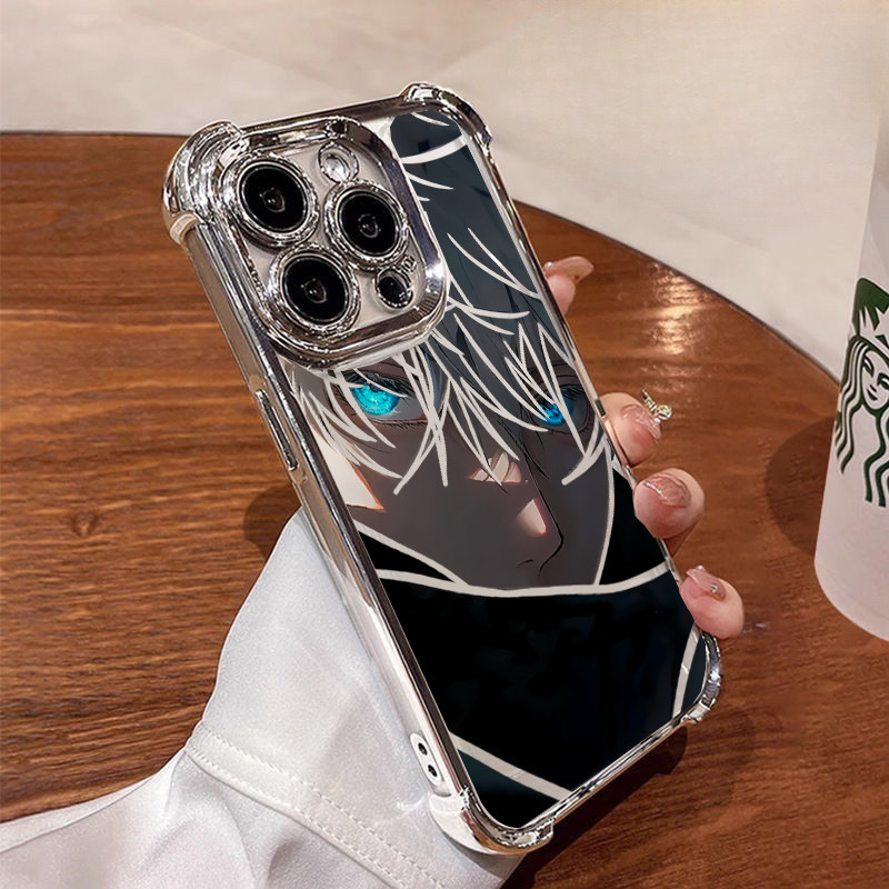 Ốp Lưng Anime Jujutsu Kaisen Gojo Satoru Cho Xiaomi Redmi Note 14 Pro 5G 12 4G 10 11 12 13 14 Pro Plus 10S 11S 14C 13 12 13C 12C Vỏ Mạ Túi Khí Chống Sốc