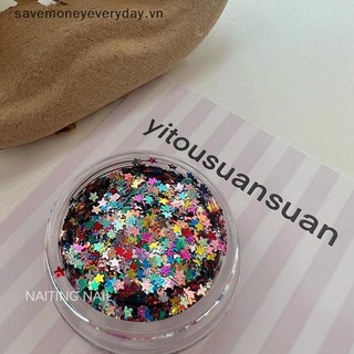 [savemoneyeveryday] 1Jar Ngôi Sao Lấp Lánh Móng Tay Lấp Lánh Lấp Lánh Pentagram Trang Trí Móng Tay Thiết Kế Salon Móng Tay Phụ Kiện Dễ Thương DIY Nail Art Design [vn]